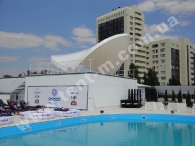 Сцена в ночном клубе City Beach Club на крыше ТРЦ Ocean Plaza