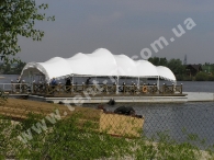 Тентовая конструкция на понтоне, 16x8 м