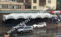 Тентовое накрытие для летней террасы кафе, 7х23м, г.Киев