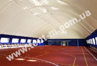 Накрытие мини-футбольного поля, вид изнутри, г.Киев, 22х43м
